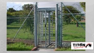 SINGLE FULL HEIGHT TURNSTILE WITH CAGE